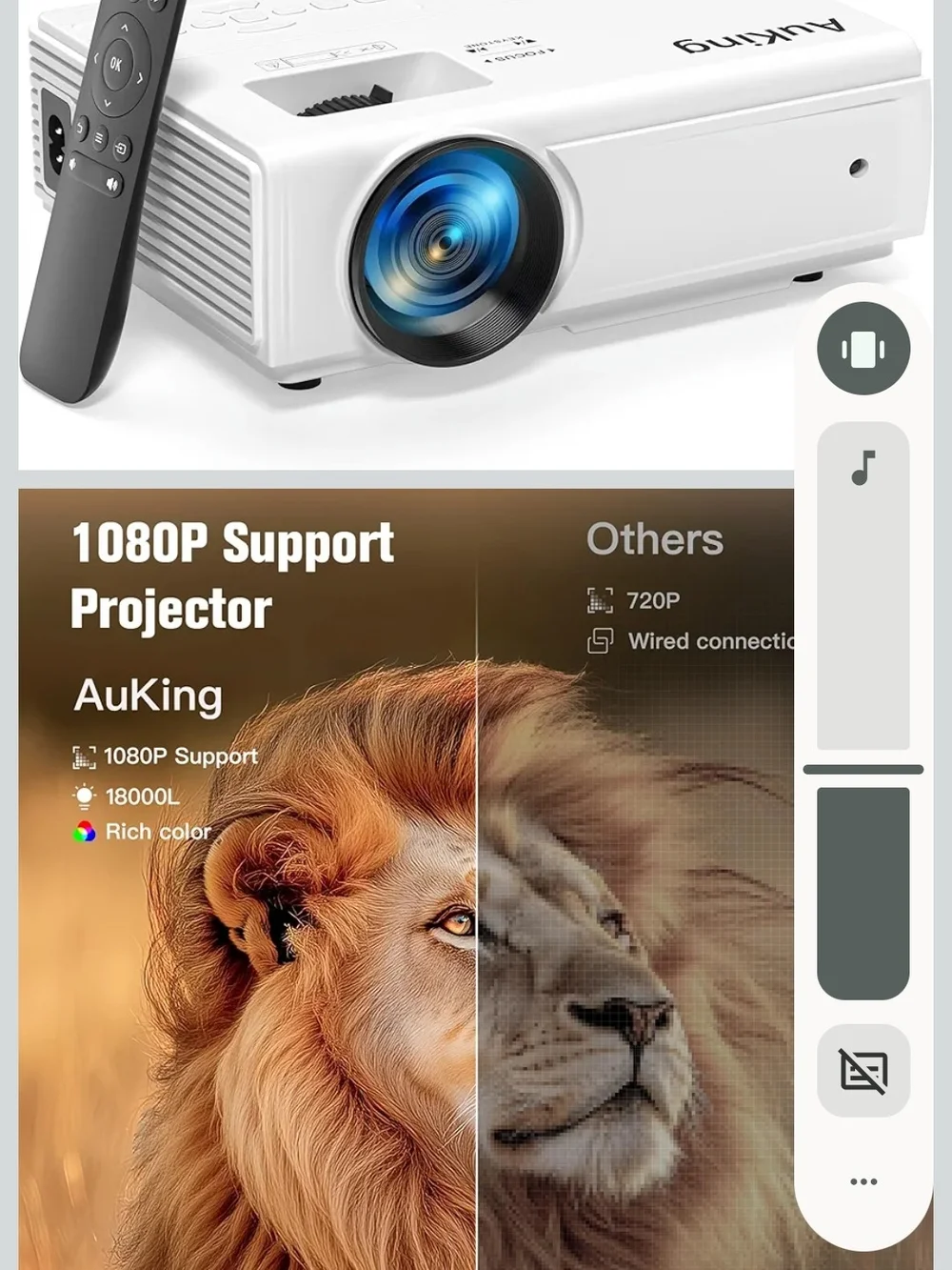 White Home Theater Projector – LED Video Projector